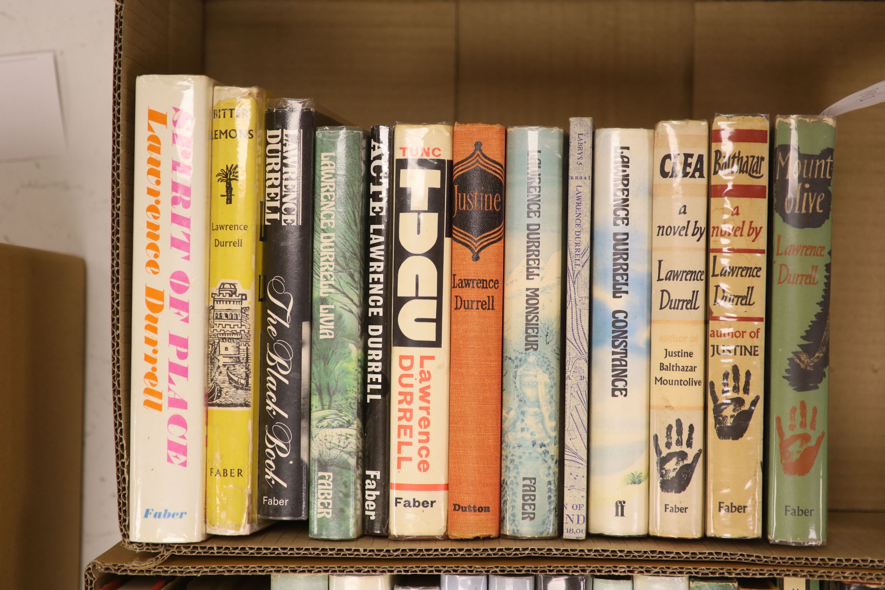 Durrell, Lawrence. Bitter Lemons (1957); Balthazar (1958); Spirit of Place (1969); together with others by this author, almost all first editions in d/wrappers